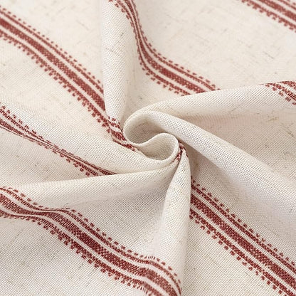 DriftAway Farmhouse Vertical Striped Linen Blend Textured Light Filtering Semi - Image 8