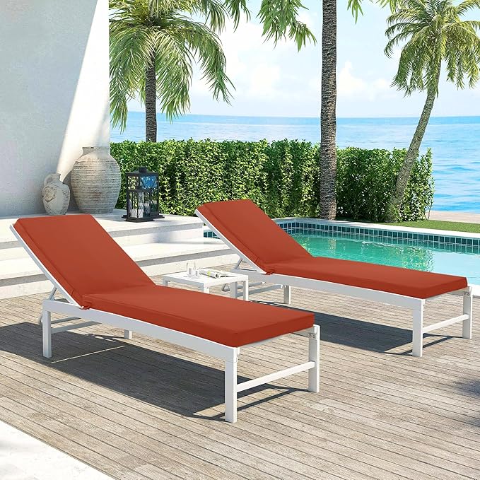 Chaise Lounge Cushions Outdoor Set of 2 - Image 2
