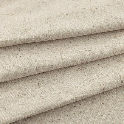 KOUFALL 132 Inch Extra Long Blackout Curtains, Linen Beige Pleated Back Tab - Image 8