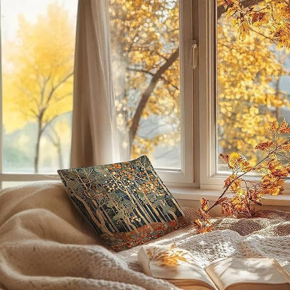 Rustic Autumn Forest Pillow Covers 18x18 Double-Sided, Fall Home Room Decor - Image 6