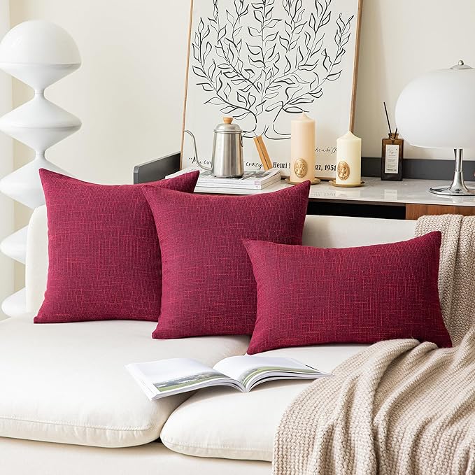 Kevin Textile Faux Linen Throw Cushion Covers Shams Textural Christmas - Image 5
