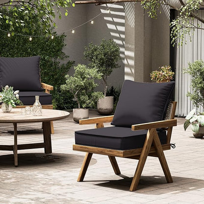 Outdoor Seat Cushion Set 19 L × 19 W × 4 H Inch Waterproof & Fade Resistant - Image 7
