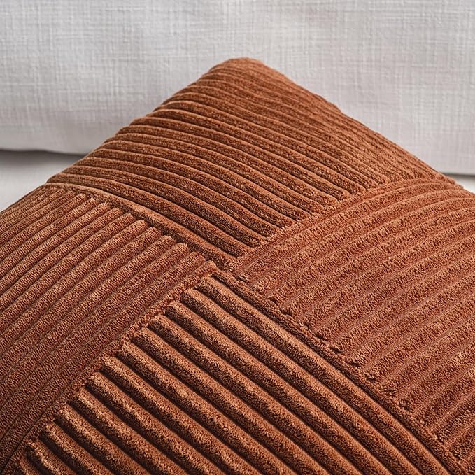 Fancy Homi 2 Packs Rust Lumbar Decorative Throw Pillow Covers 16x28 Inch - Image 3