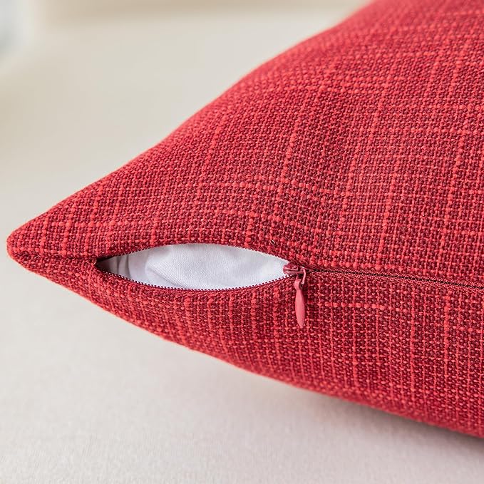 Kevin Textile Christmas Cushion Cover Faux Linen Cushion Case Soft Lumbar Throw - Image 2