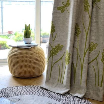 Melodieux Wheat Embroidery Extra Wide Curtain - Image 5