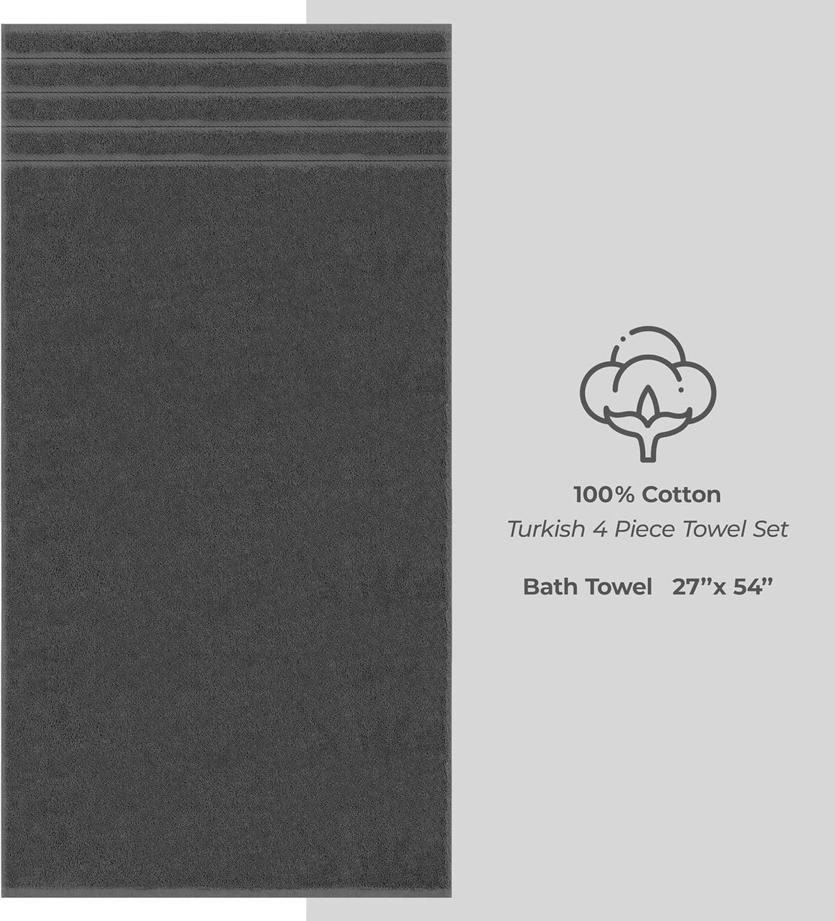 american soft linen 100% cotton luxury turkish towels, side view