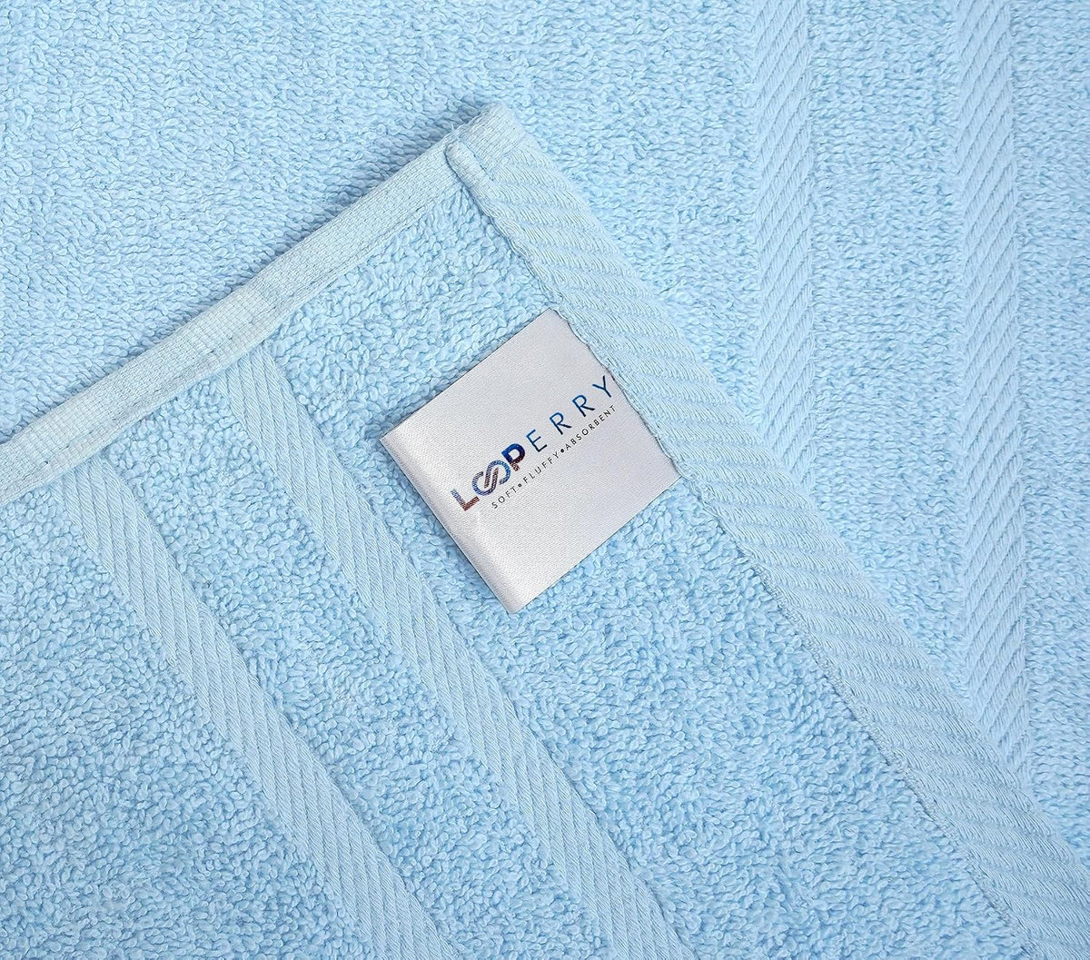looperry 6 pack small bath towel set, side view