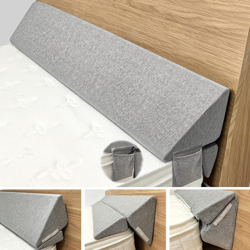 King Size Bed Wedge Gap Filler Mattress Headboard Gap Filler(0-7") with ...