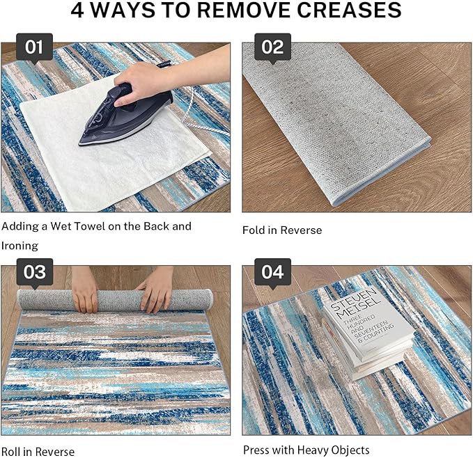 Modern Abstract Runner Rug 3x14 - Image 3