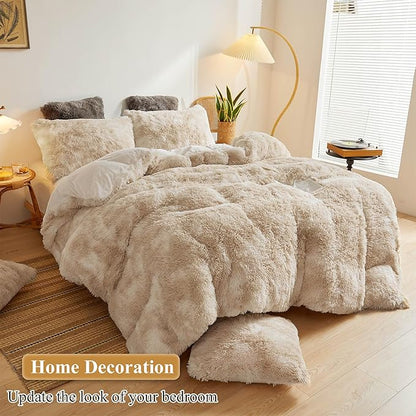 XeGe Tie Dye Faux Fur Fluffy Throw Pillow Cases, Plush Shaggy Soft Furry - Image 6