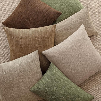 Foindtower Set of 2 Decorative Textured Burlap Linen Throw Pillow Covers - Image 5
