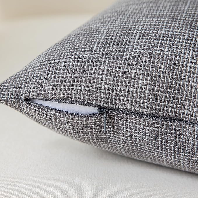 Kevin Textile Pack of 2 Decorative Linen Throw Pillow Covers, Soft Cushion Case - Image 3
