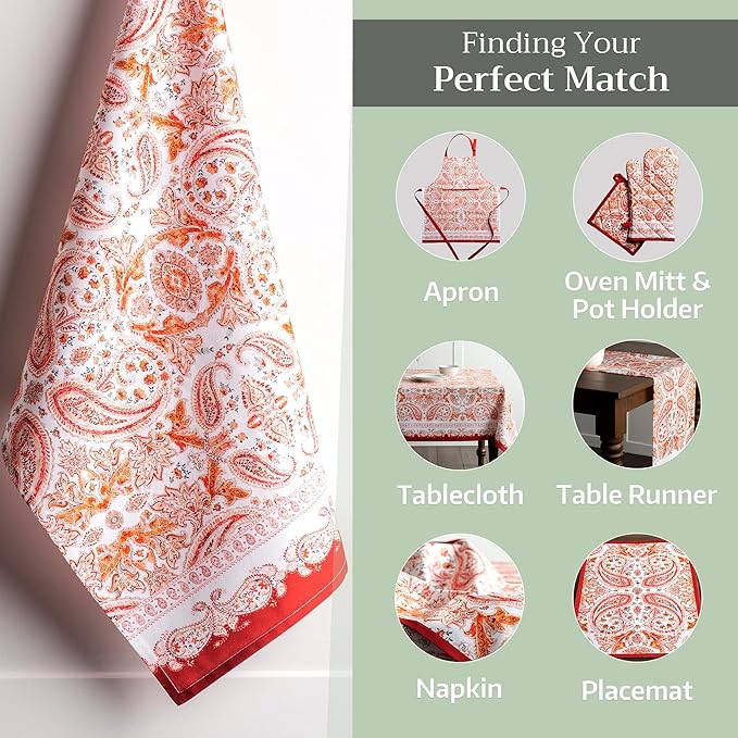 Maison d' Hermine Kitchen Towels Set of 3 100% Cotton 20" x 27.5" Reusable - Image 6