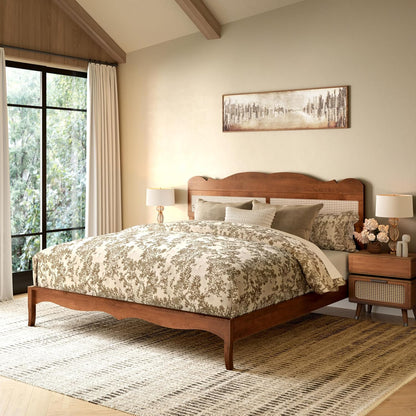 maison arts king size bed frame with adjustable, main product view