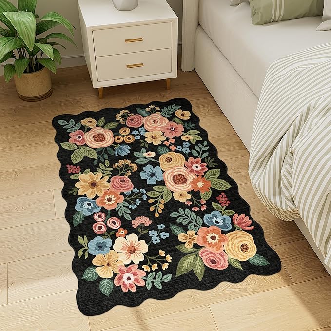DUKINO 2x3 Entryway Rug, Floral Washable Indoor Door Mat - Image 7