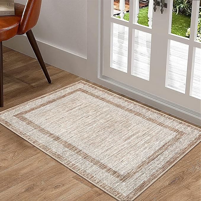 GarveeHome Modern Geometric Area Rug 2x3 Distressed Bordered Washable Non Slip - Image 8