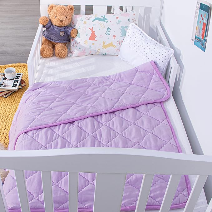 NTBAY Down Alternative Oversized Toddler Comforter, Super Soft and Warm Solid - Image 5