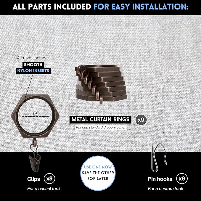 BlastHome® Luxury Curtain Rings - Image 3