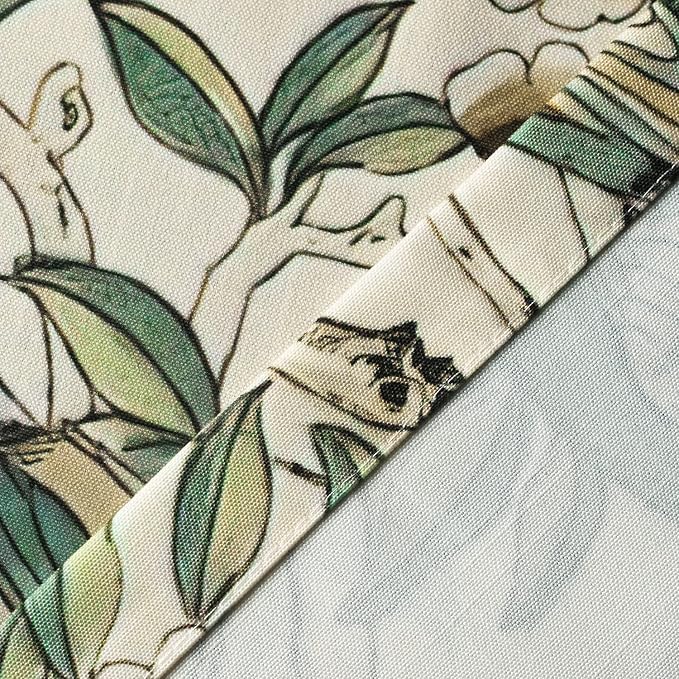 Leeva Flower Botanical Kitchen Valance, Prevent Glare Decorative Print Window - Image 5