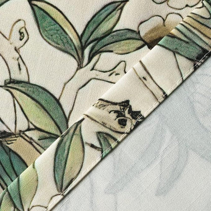 Leeva Flower Botanical Kitchen Valance, Prevent Glare Decorative Print Window - Image 5