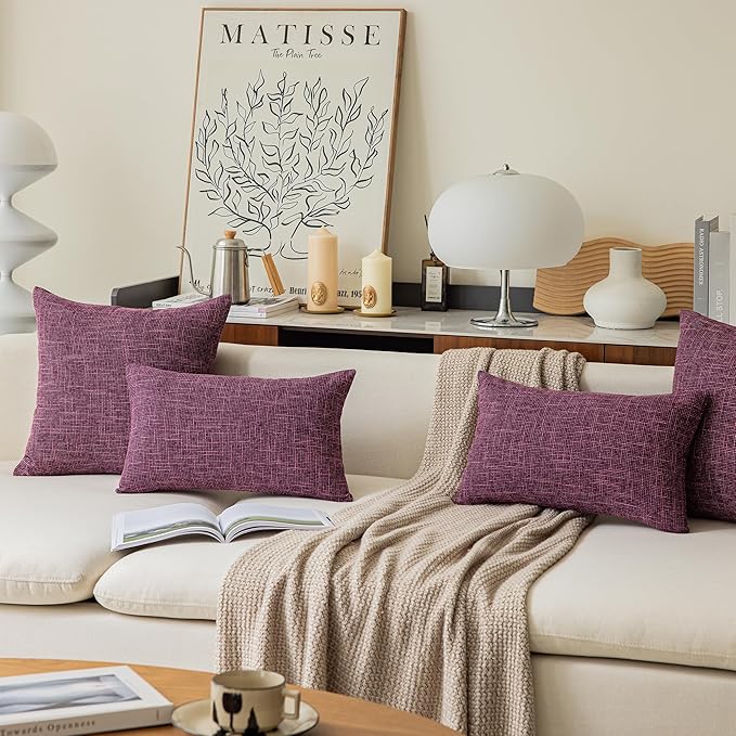 Kevin Textile Best Faux Linen Throw Cushion Covers Shams Textural Pillowcase - Image 7