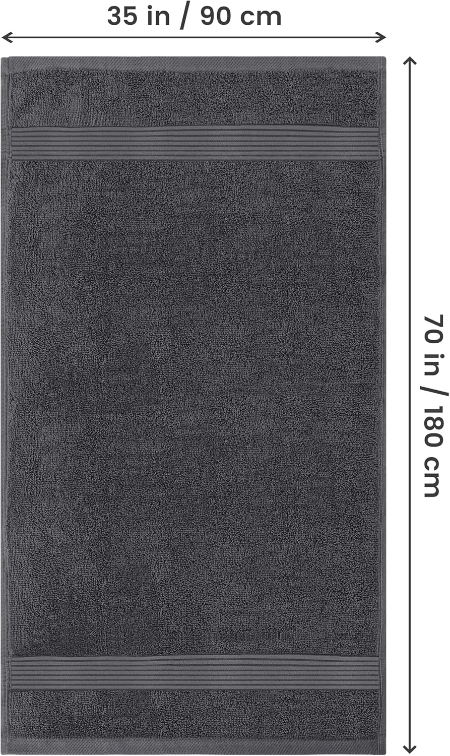 utopia towels extra large bath sheets, 2 pack, close-up detail