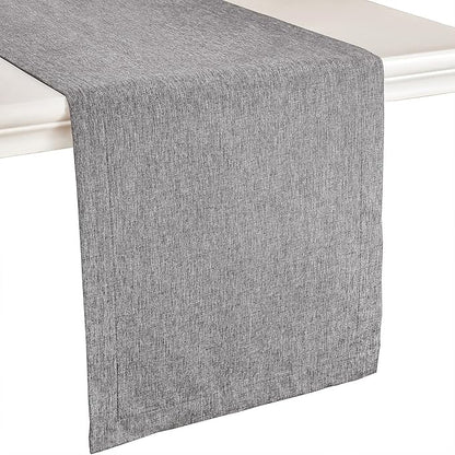 Mebakuk Linen Farmhouse Table Runner Large Burlap Style Soft and Waterproof by MebakukFocusingonHomeLife