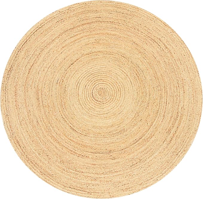 Ramanta Home Hand Woven Jute Braided Rug 4' Round - Image 9