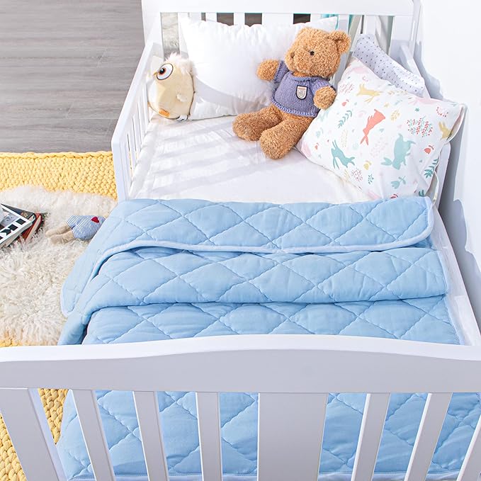 NTBAY Down Alternative Toddler Comforter, Lightweight and Warm Solid Color Baby - Image 5