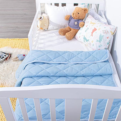 NTBAY Down Alternative Toddler Comforter, Lightweight and Warm Solid Color Baby - Image 5