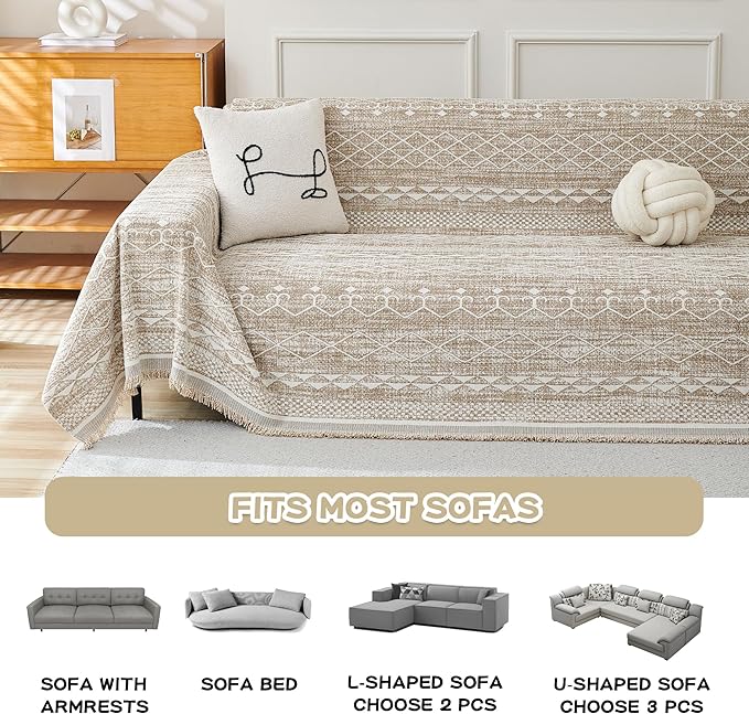MEETSKY Boho Couch Cover Sofa Slipcover - Image 7