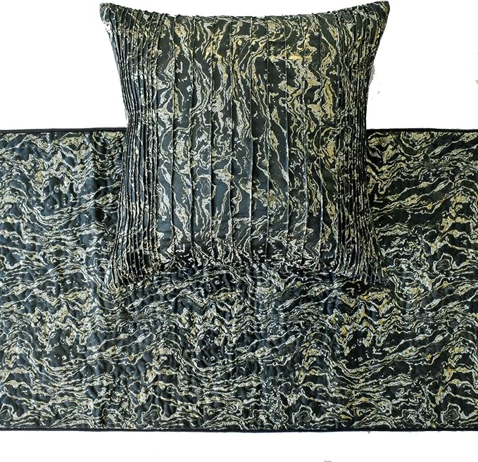 The HomeCentric King/Queen/Twin Black Decorative Bed Runner Twin 53"x18" Bed - Image 3