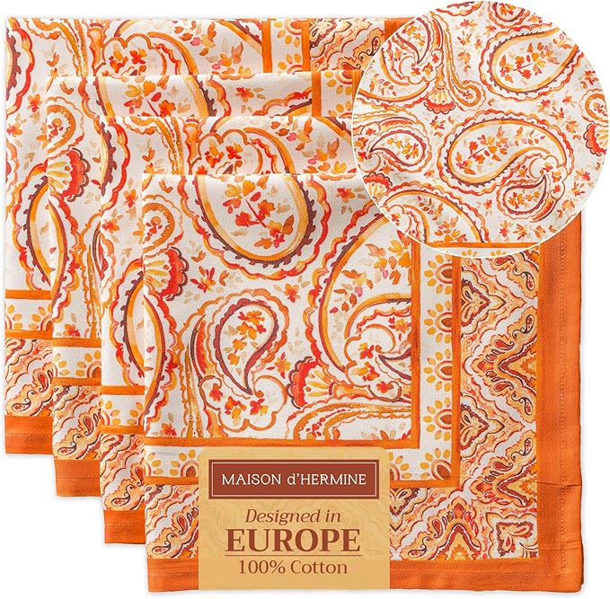 Maison d' Hermine Cloth Napkins Set of 4 100% Cotton by MaisondHermine