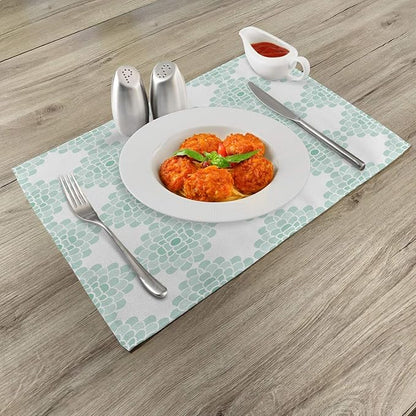 Ambesonne Floral Place Mats Set of 4, Abstract Horizontal Lines Geometric Bold - Image 2