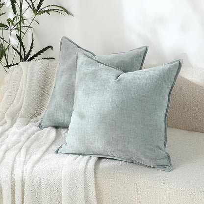 Stellhome Pack of 2 Soft Textured Throw Decorative Pillow Covers Square Accent - Image 5