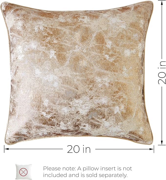 THE-TINOART Gold Jacquard Pillow Cover 20x20 - Image 8