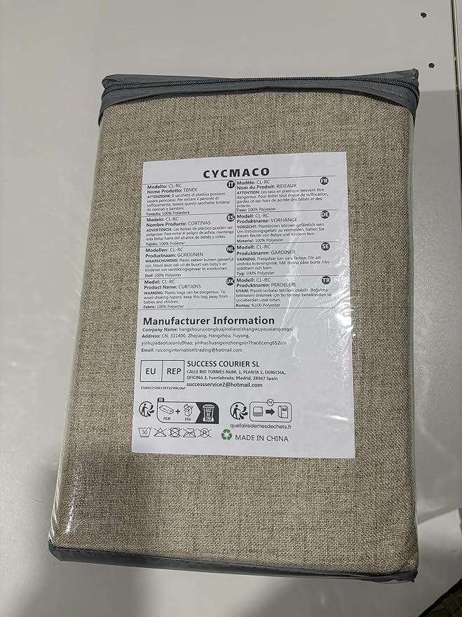 Linen 100% Blackout Curtains for Bedroom, Back Tab/Rod Pocket Room Darkening - Image 9
