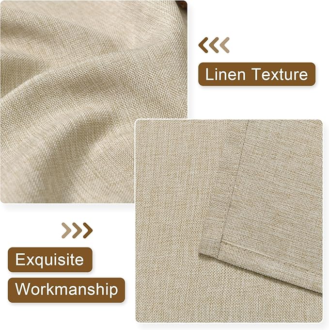 Hiasan Faux Linen Valance Curtains - Image 2