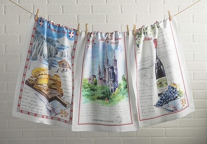 Maison d' Hermine Kitchen Towels Set of 3 100% Cotton 27.50" x 20" Reusable - Image 7