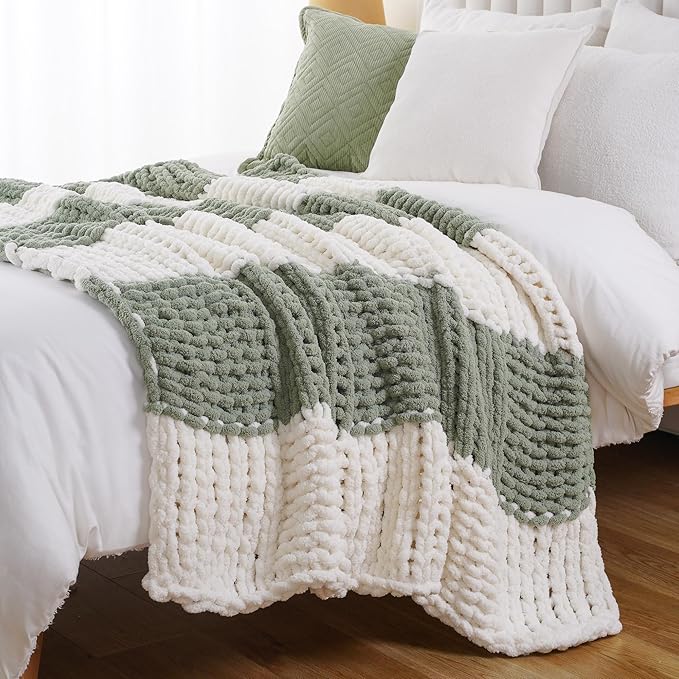 Battilo Chunky Knit Throw Blanket, Soft and Thick Chenille Throw Blanket - Image 7