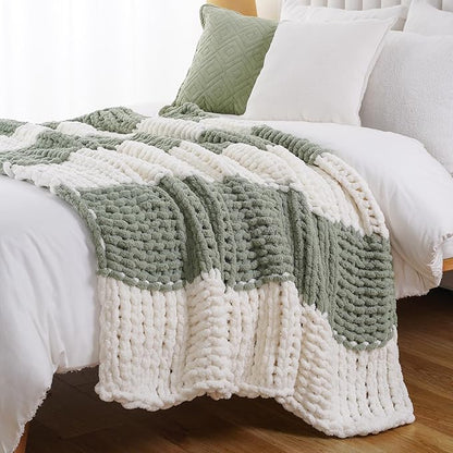 Battilo Chunky Knit Throw Blanket, Soft and Thick Chenille Throw Blanket - Image 7
