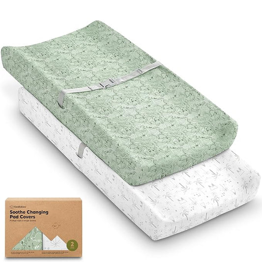 2-Pack Organic Changing Pad Covers by KeaBabies