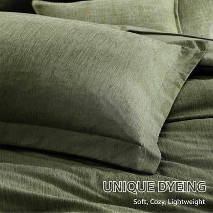 monbix king size comforter set olive green 7 on a desk or shelf