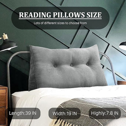 8 lbs Thickened Twin Wedge Pillow Headboard, College Dorm Bed Triangular - Image 3