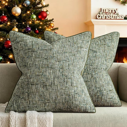 A Moment Christmas Dark Green Reversible Pillow Covers 2 Pack by amoment