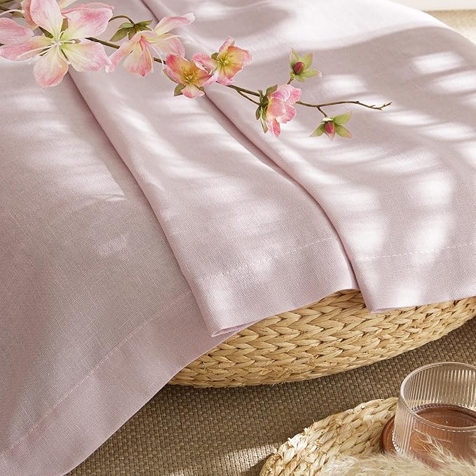 NICETOWN Linen Blush Pink Curtains - Image 6