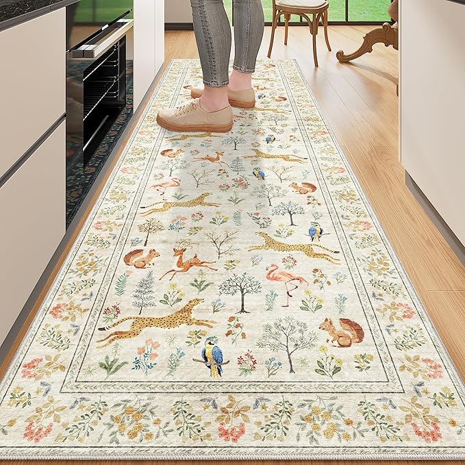 DUKINO 2x10 Rug for Hallway, Washable Kitchen Runner Rug by DUKINO