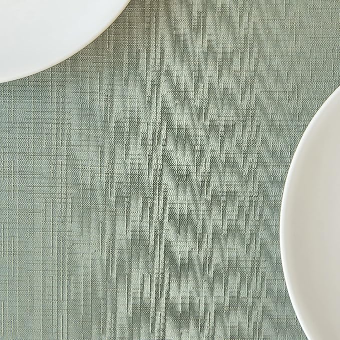 maxmill Faux Linen Texture Tablecloth Stain Resistant Waterproof Wrinkle - Image 9