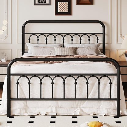 sha cerlin queen size metal platform bed frame, main product view