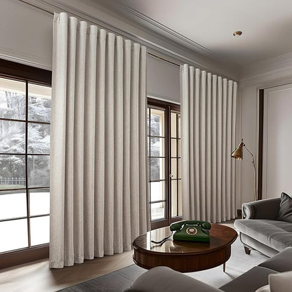 Extra Wide 70 Inch Length Blackout Curtains & Drapes 92 Inches Long 2 Panels Set - Image 6
